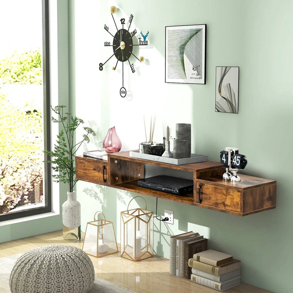 55 Inches Floating TV Stand with Power Outlet, photo 16 of 16