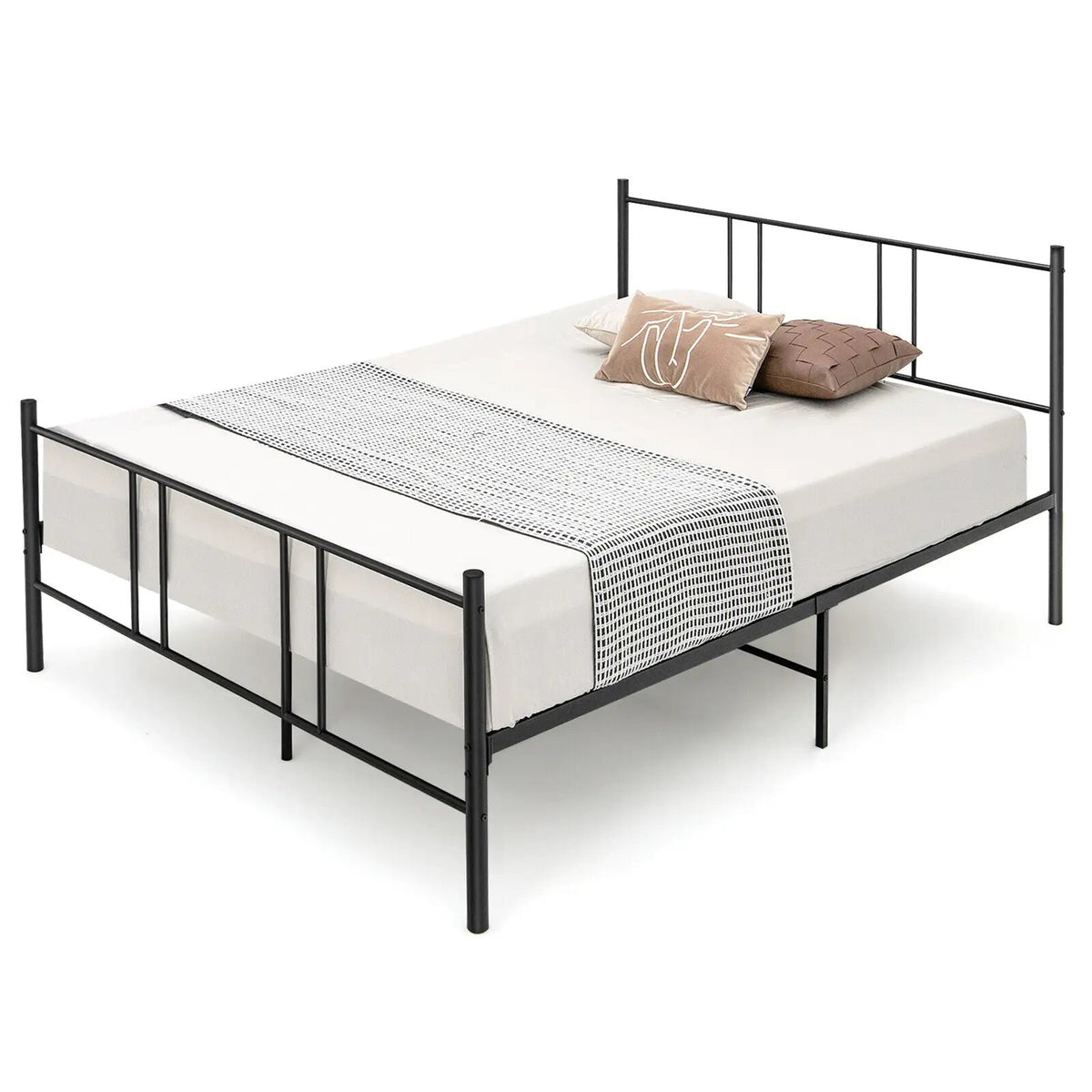 Full/Queen Size Platform Bed Frame with High Headboard, photo 8 of 9