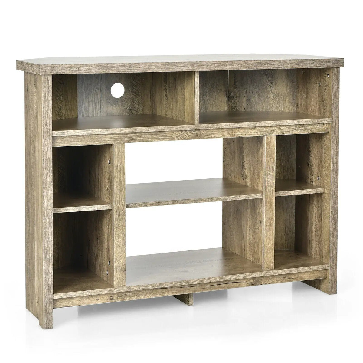 Modern Corner TV Stand with Adjustable Shelves for TVs up to 48 Inch, photo 8 of 24