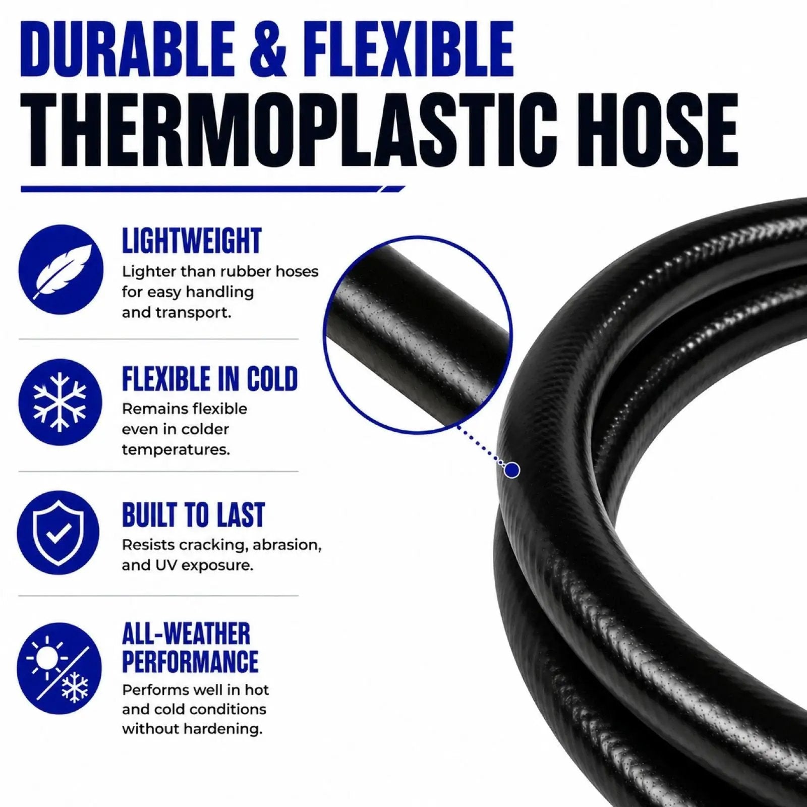 Flame King Thermo Rubber RV Slide Out Hose Assembly, 60 Inch, 3/8 Inch ID, Female to Female by Flame King Products