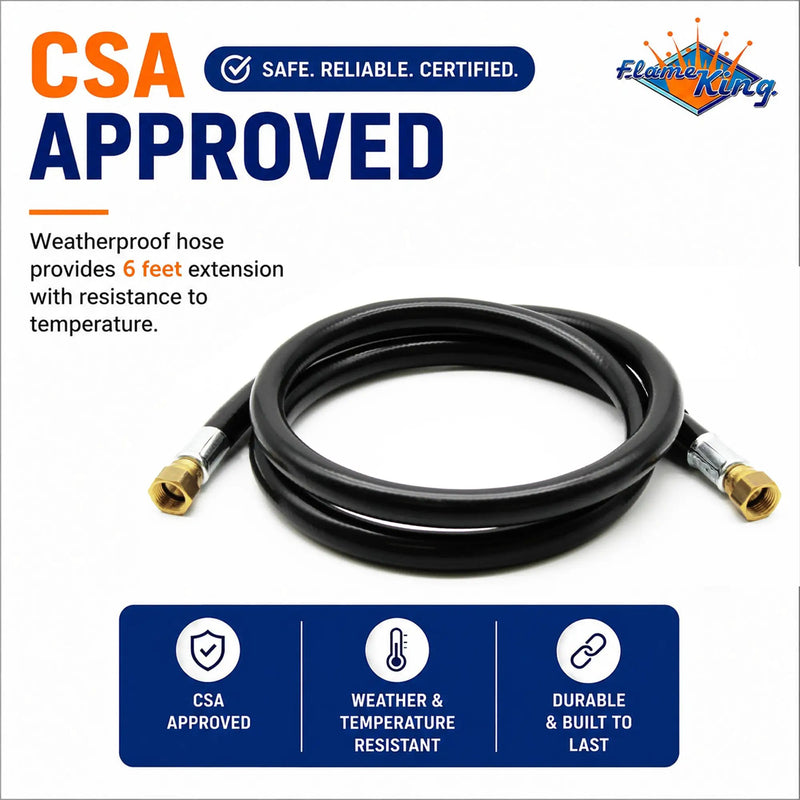 Flame King Thermo Rubber RV Slide Out Hose Assembly, 72 Inch, 3/8 Inch ID, Female to Female by Flame King Products