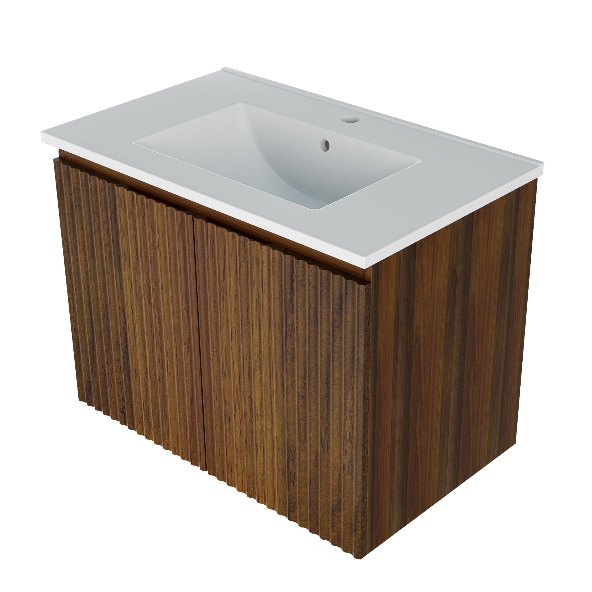 Folding Wall Cabinet With Creamic Sink by Unique Piece Furniture