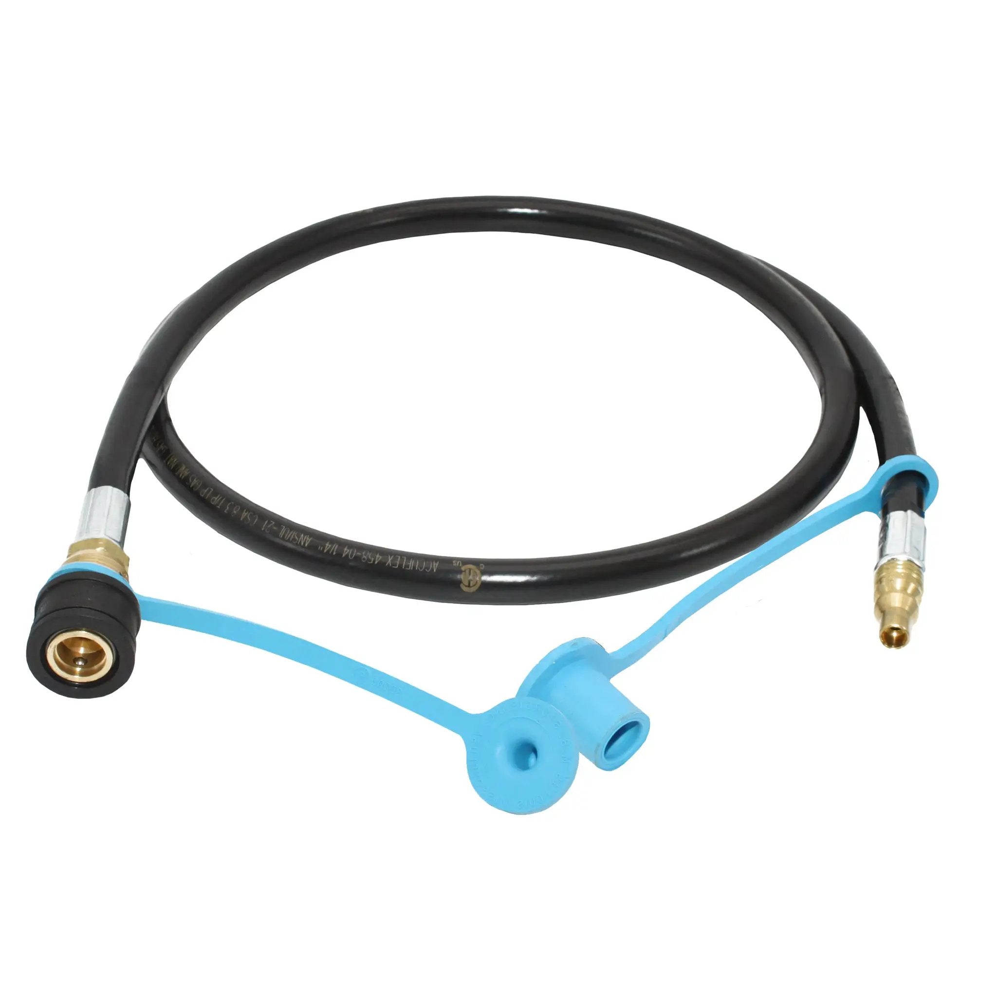 Flame King RV, Van, Trailer, Dual Quick Connect Hose, LP Gas Only, 48 inch, 1/4 inch by Flame King Products