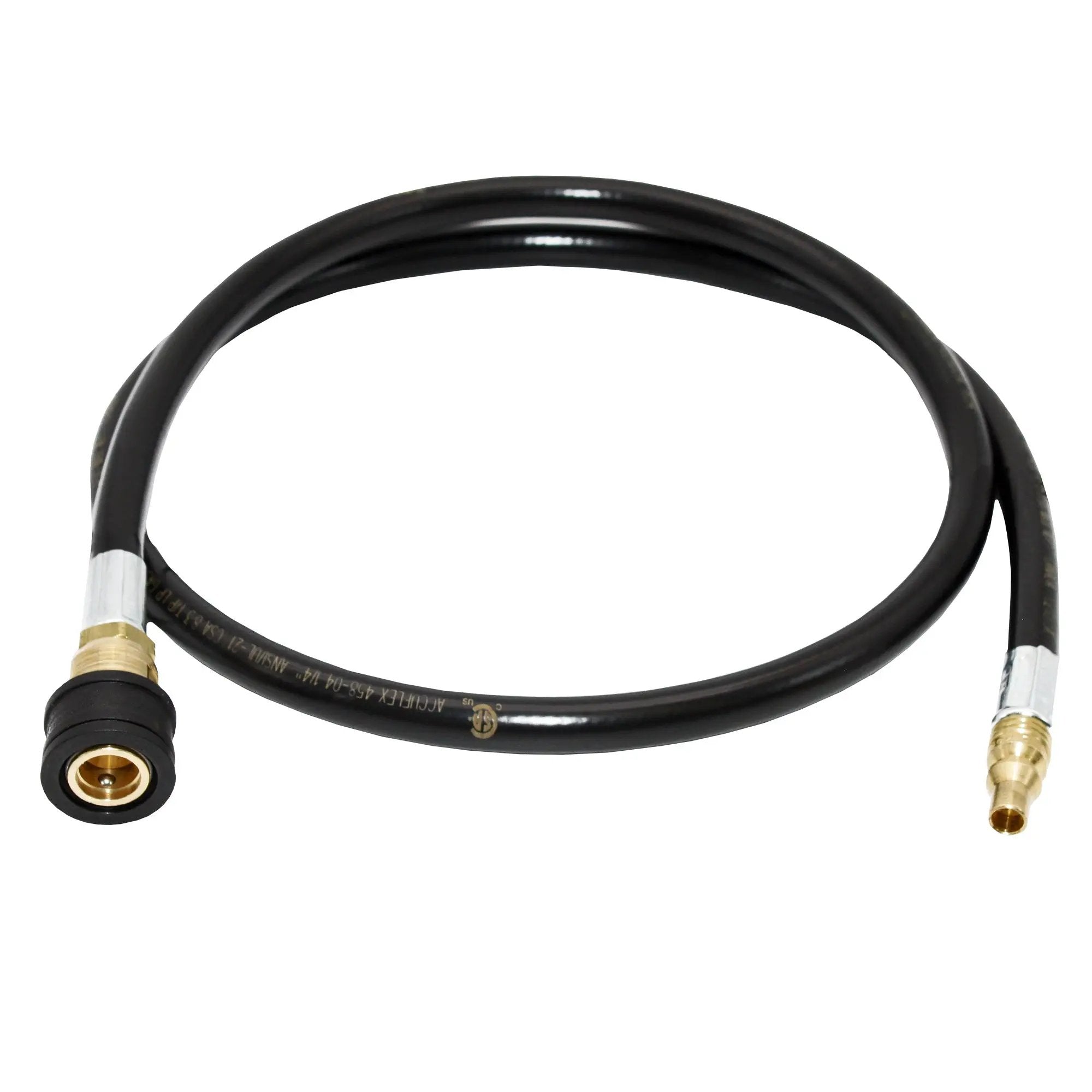 Flame King RV, Van, Trailer, Dual Quick Connect Hose, LP Gas Only, 48 inch, 1/4 inch by Flame King Products