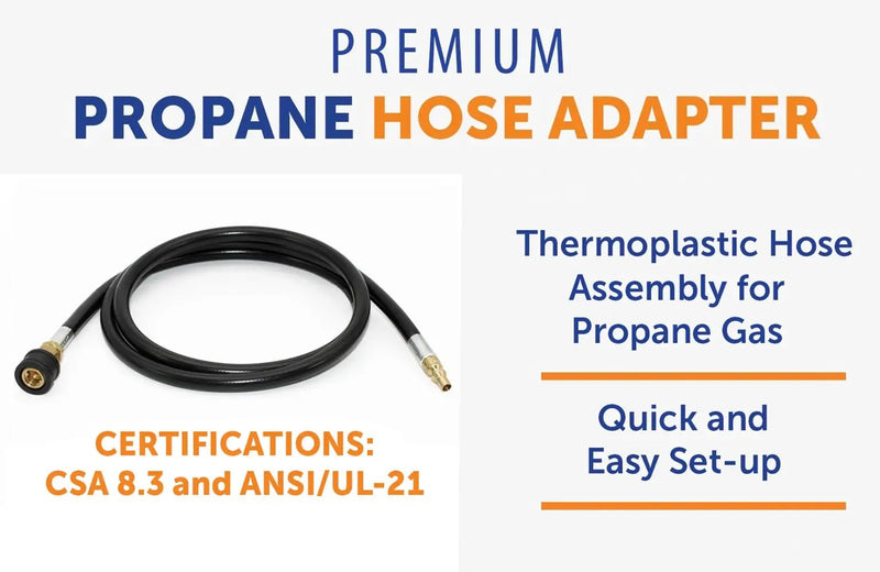Flame King RV, Van, Trailer, Dual Quick Connect Hose, LP Gas Only, 72 Inch, 1/4 Inch by Flame King Products