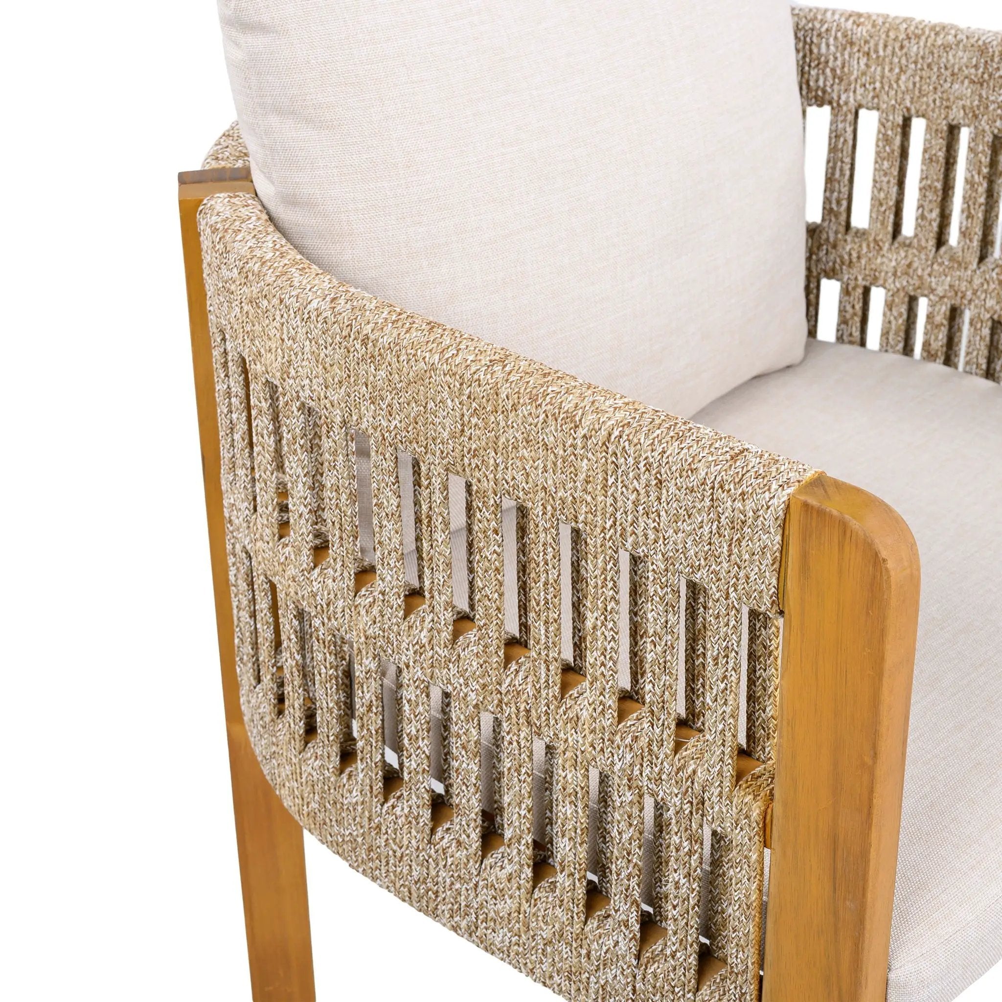 Outdoor Dining Chairs With Mix Rope Handles (Set of 2) by HouseOfZazla