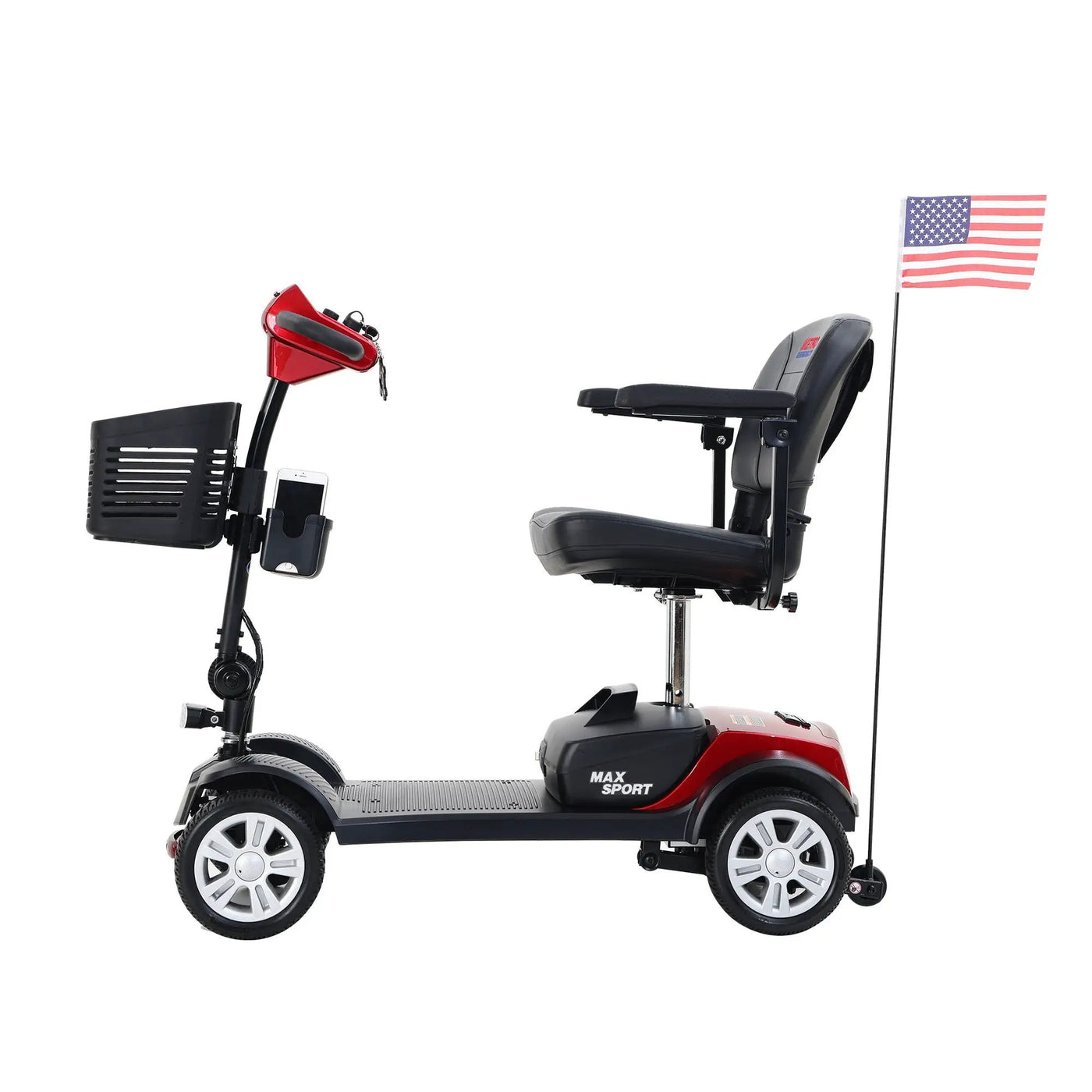 Max Sport - 4 Wheels Outdoor Compact Mobility Scooter With 2 Pieces X 12Ah Lead Acid Battery by HouseOfZazla