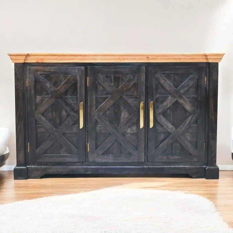 Regal - Rustic Sideboard - Black by HouseOfZazla
