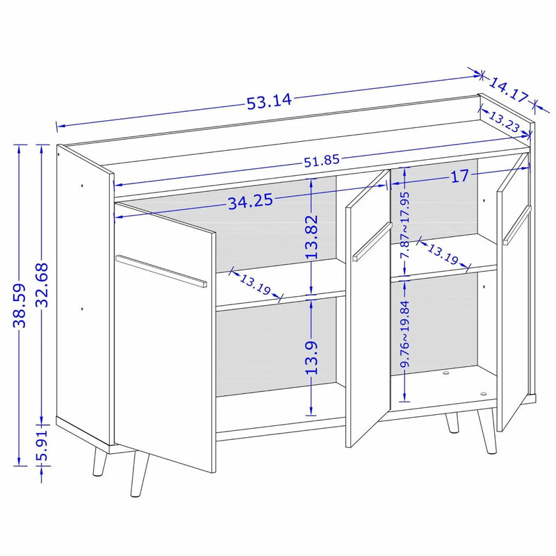 Bradley - Sideboard - White by HouseOfZazla