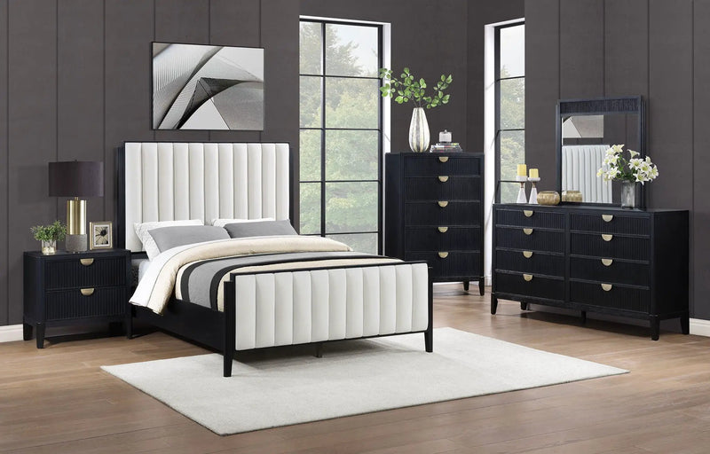 Brookmead 5-piece Upholstered Queen Bedroom Set Black by Unique Piece Furniture