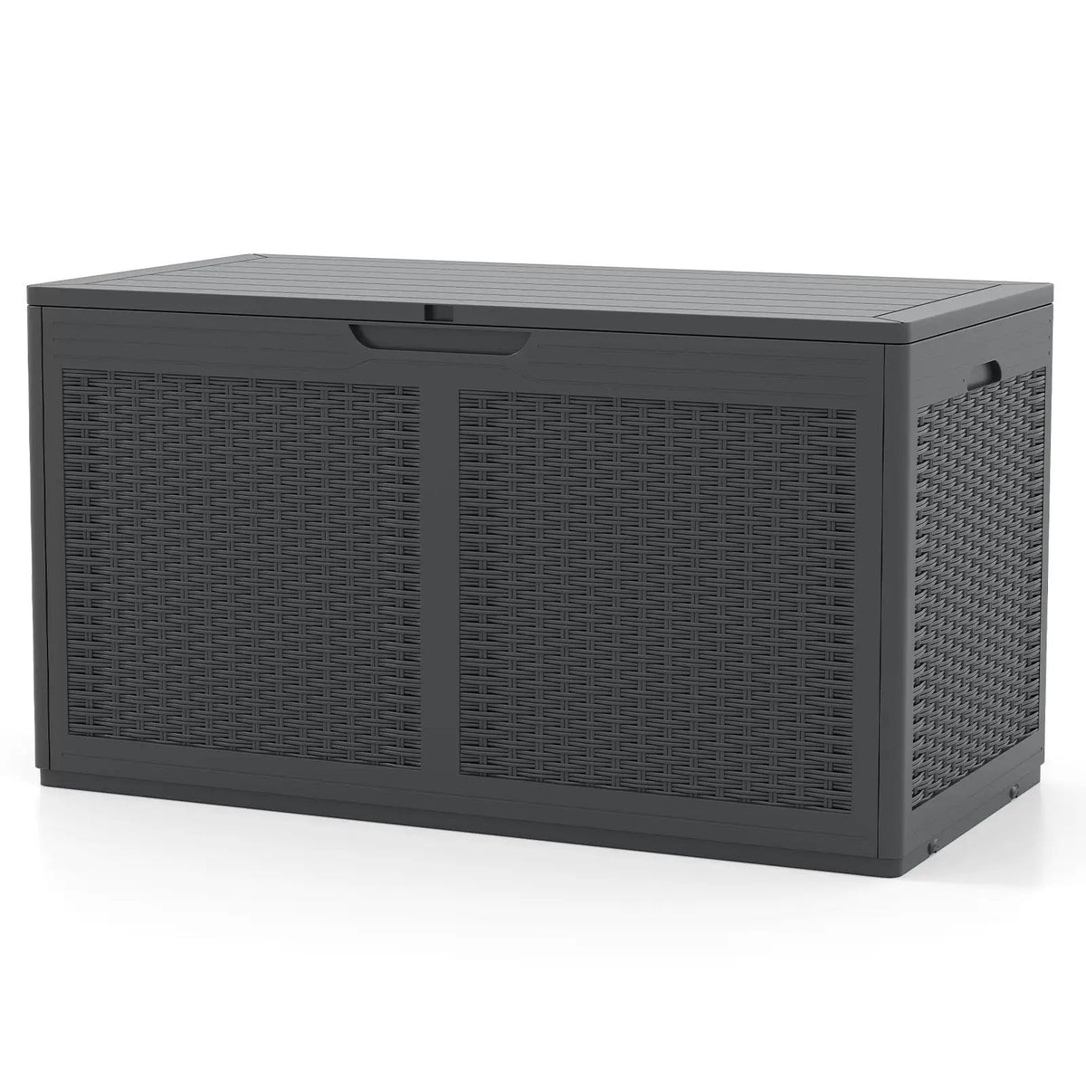 100 Gallon Resin Deck Box Outdoor Waterproof Storage Bench, photo 8 of 24