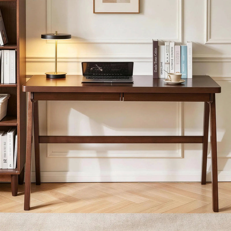 100% Solid Rubber Wood Computer Desk, Retro by HouseOfZazla