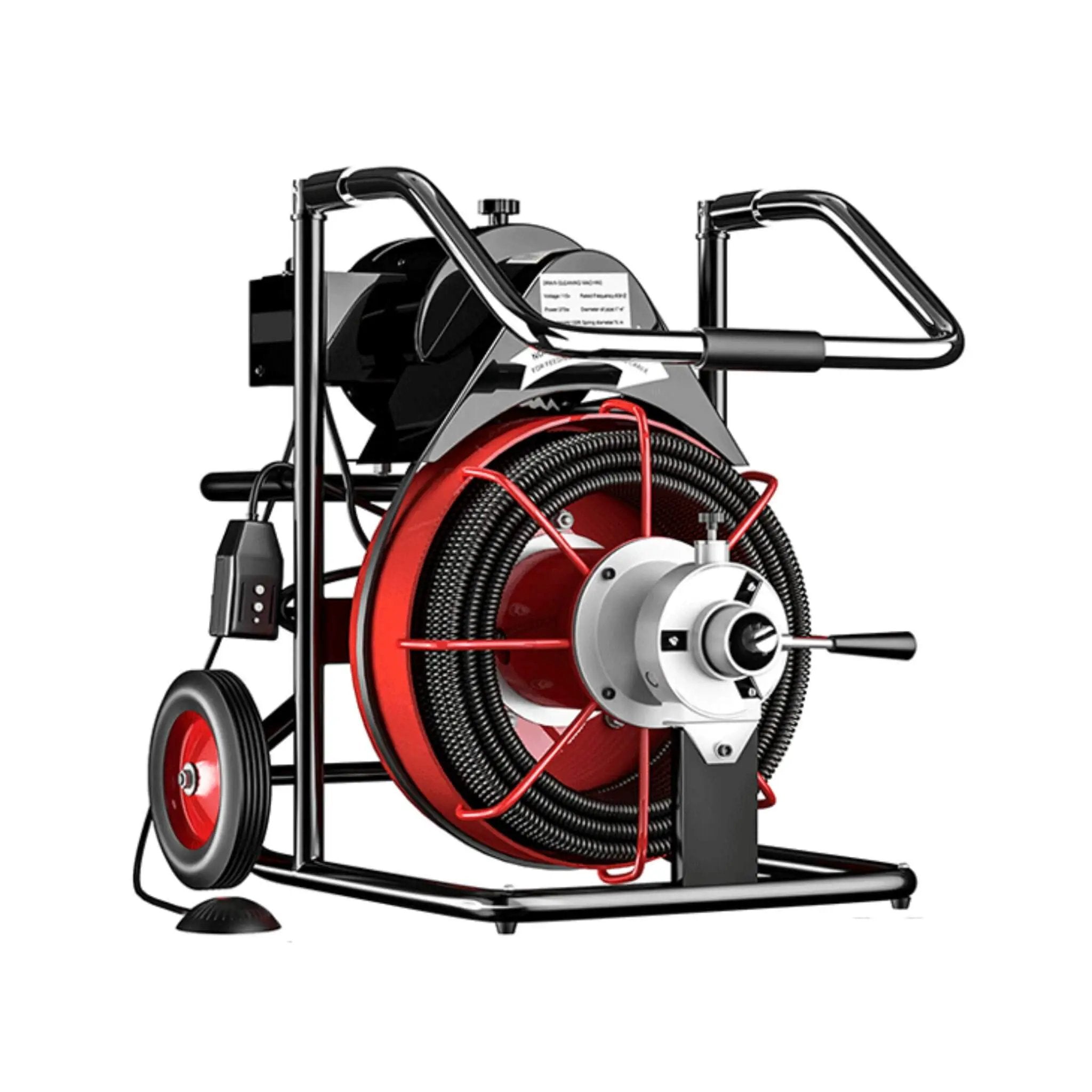 [100FTX3/8"] Electric Sewer Drain Cleaner Snake Clog Machine W/ Cutter (SAK53785) by SAKSBY WHOLESALE