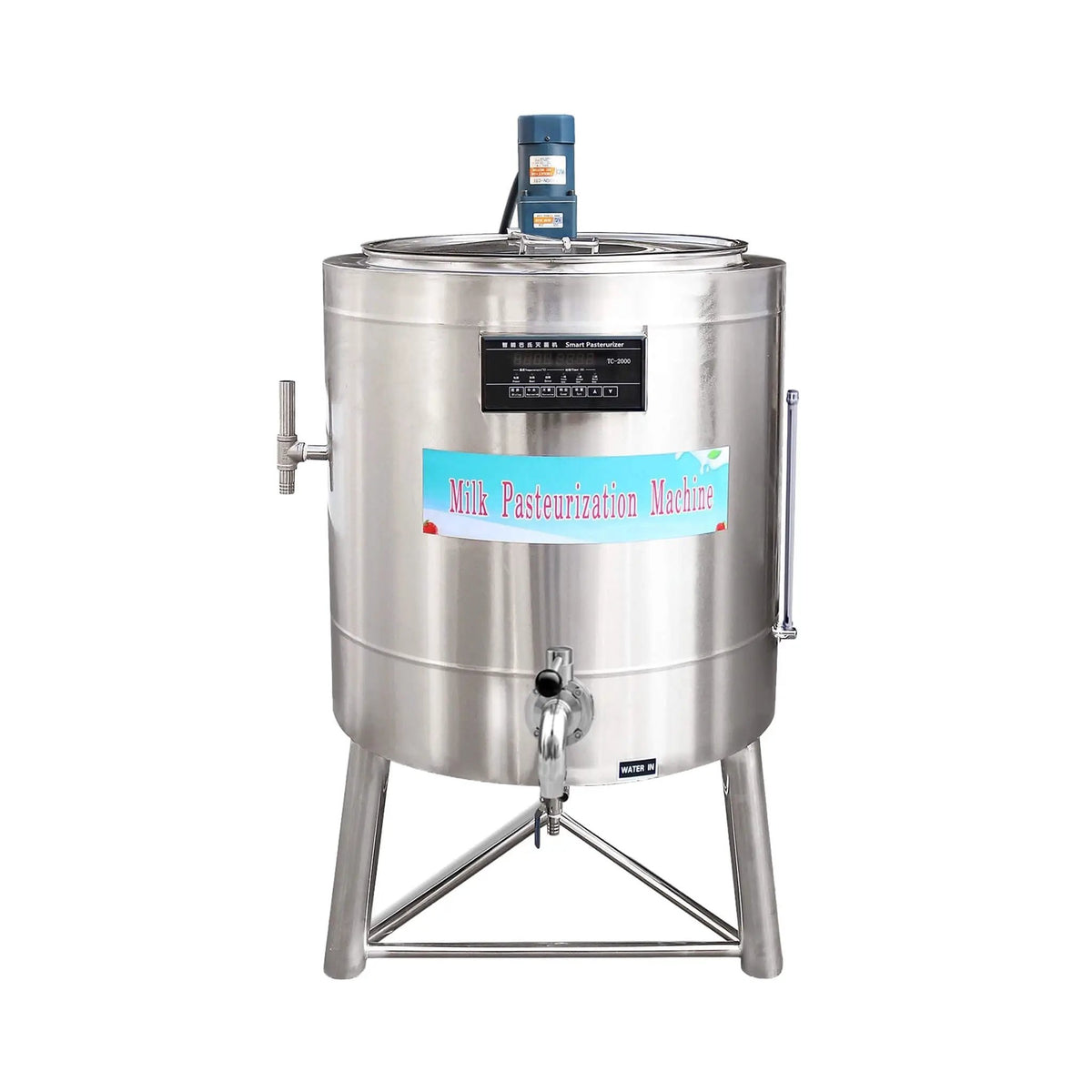 Heavy-Duty 220V Stainless Steel Commercial Milk And Ice Cream Mix Pasteurizer Machine [Without Plug] (SAK81320) by SAKSBY WHOLESALE