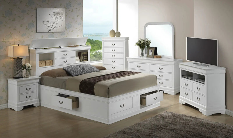 Traditional Style Bookcase Storage Bed by Unique Piece Furniture