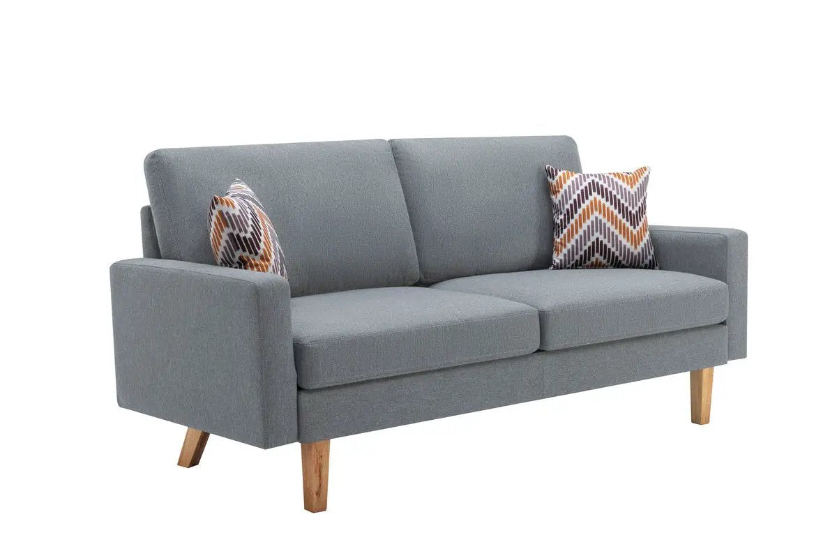 Bahamas - Minimalistic Sofa With 2 Throw Pillows by Unique Piece Furniture