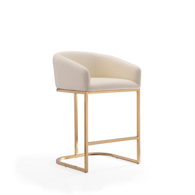 Mid-Century Modern Stool With Steel Base by HouseOfZazla