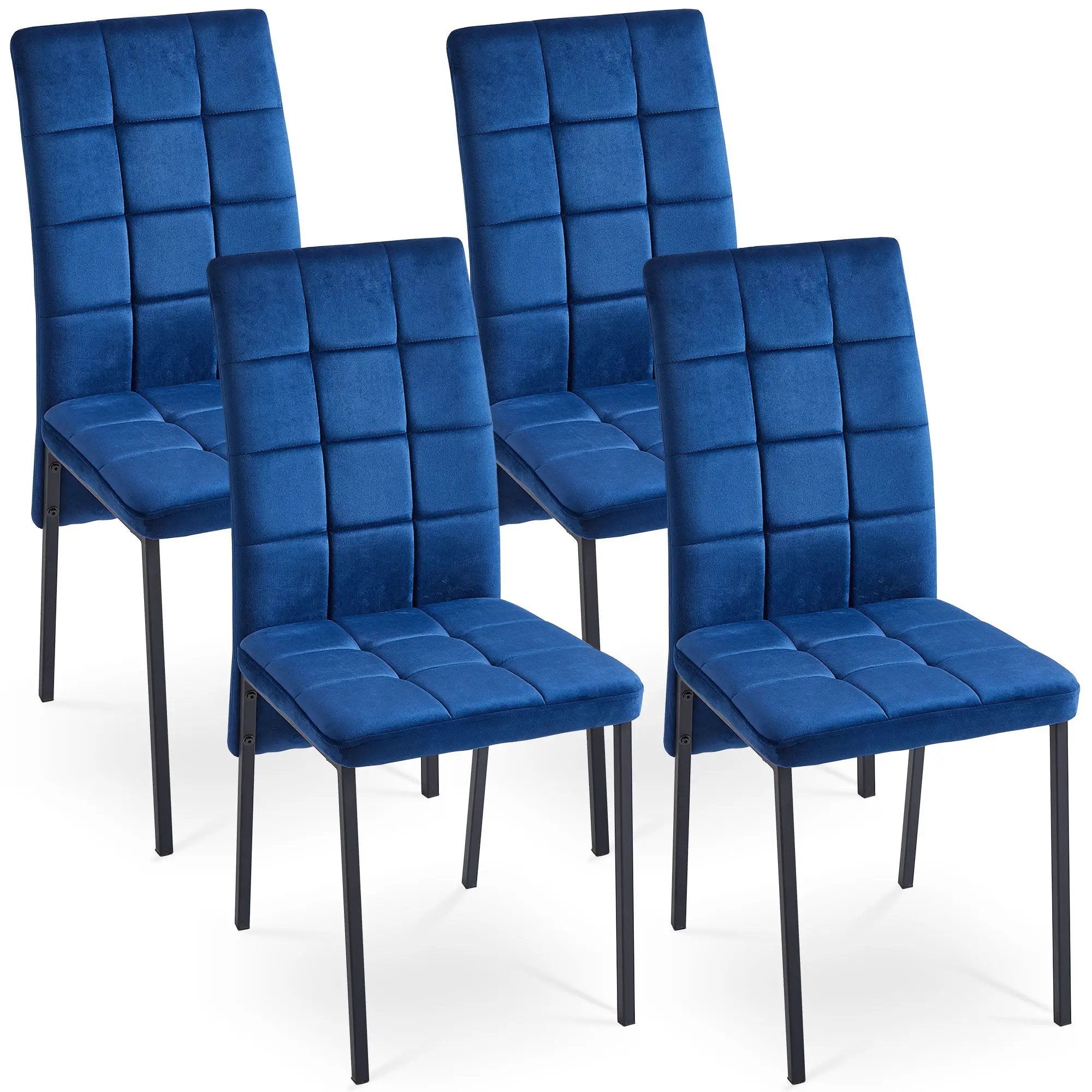 High Back Nordic Dining Chair Modern Fabric Chair With Legs (Set of 2) by HouseOfZazla