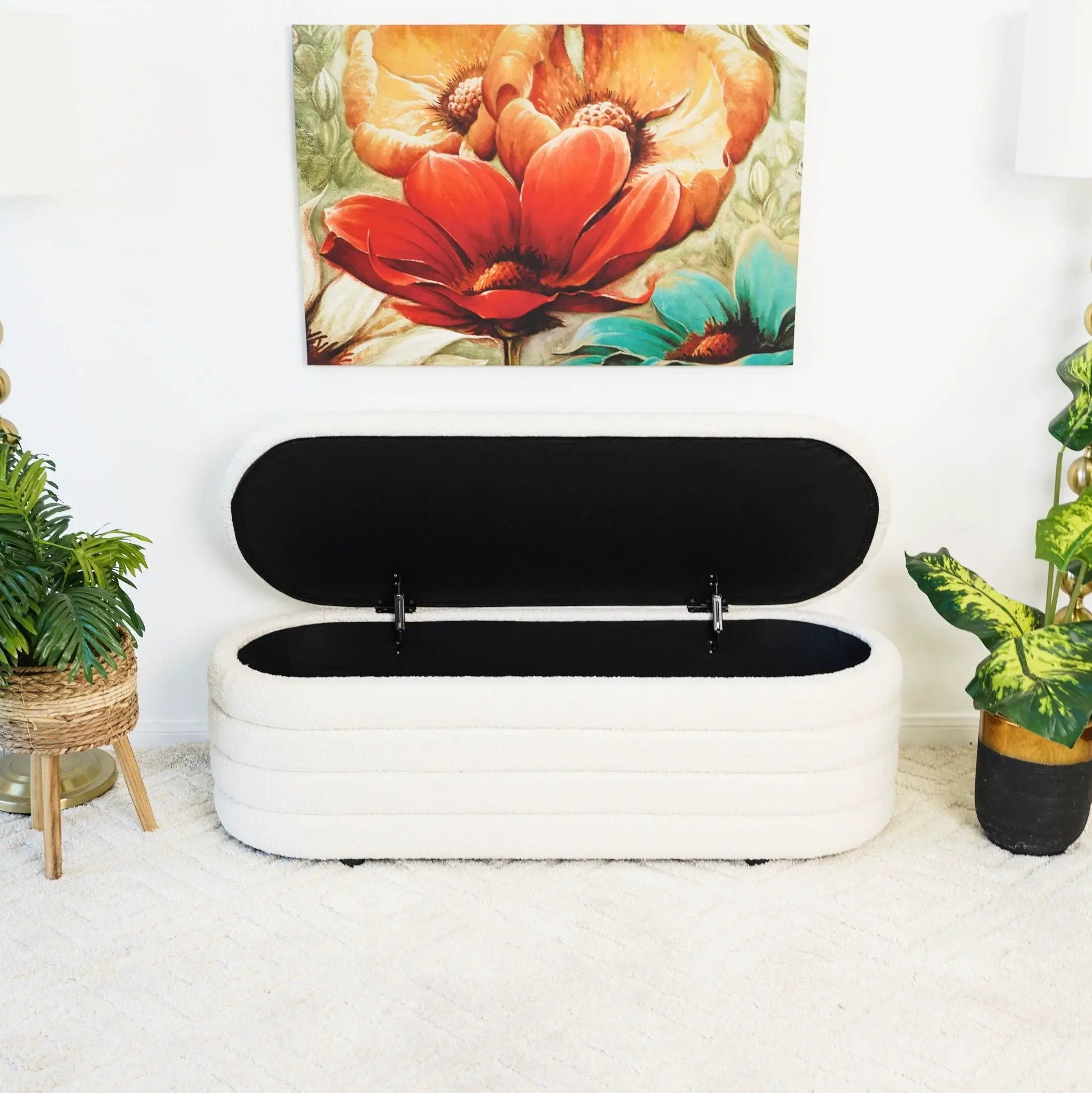 Cabana - Bench With Storage - Ivory by Unique Piece Furniture