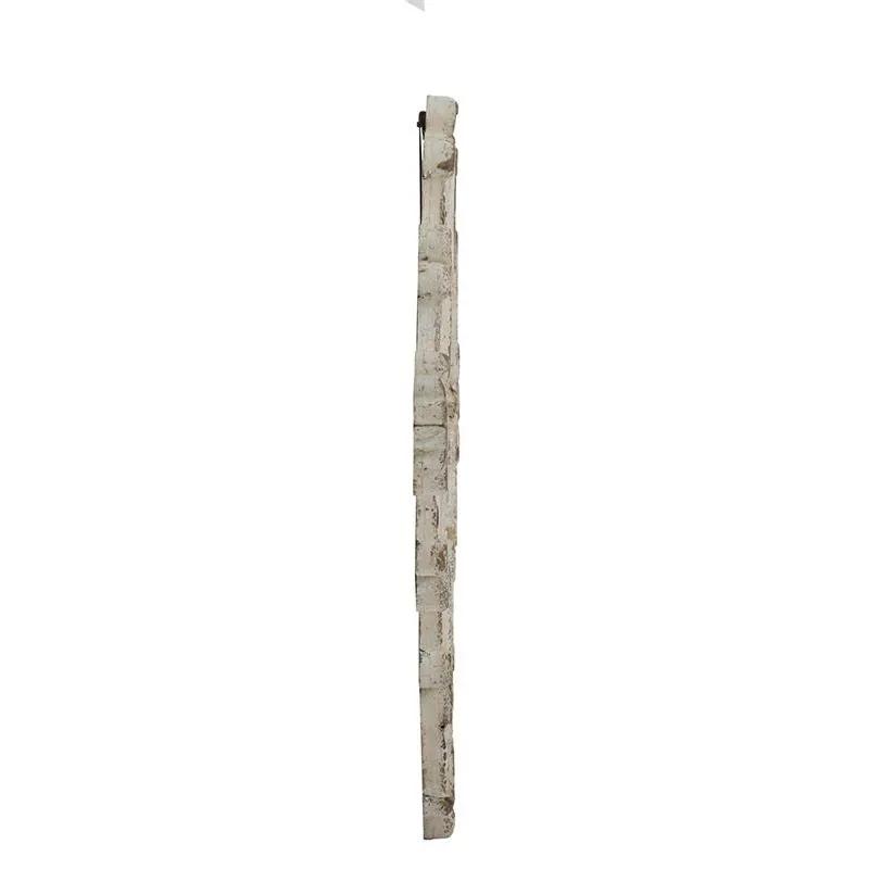 Artistic Diamond Scrollwork Mirror, Home Accent Mirror For Living Room, Entryway, Bedroom, Office - Antique White by HouseOfZazla