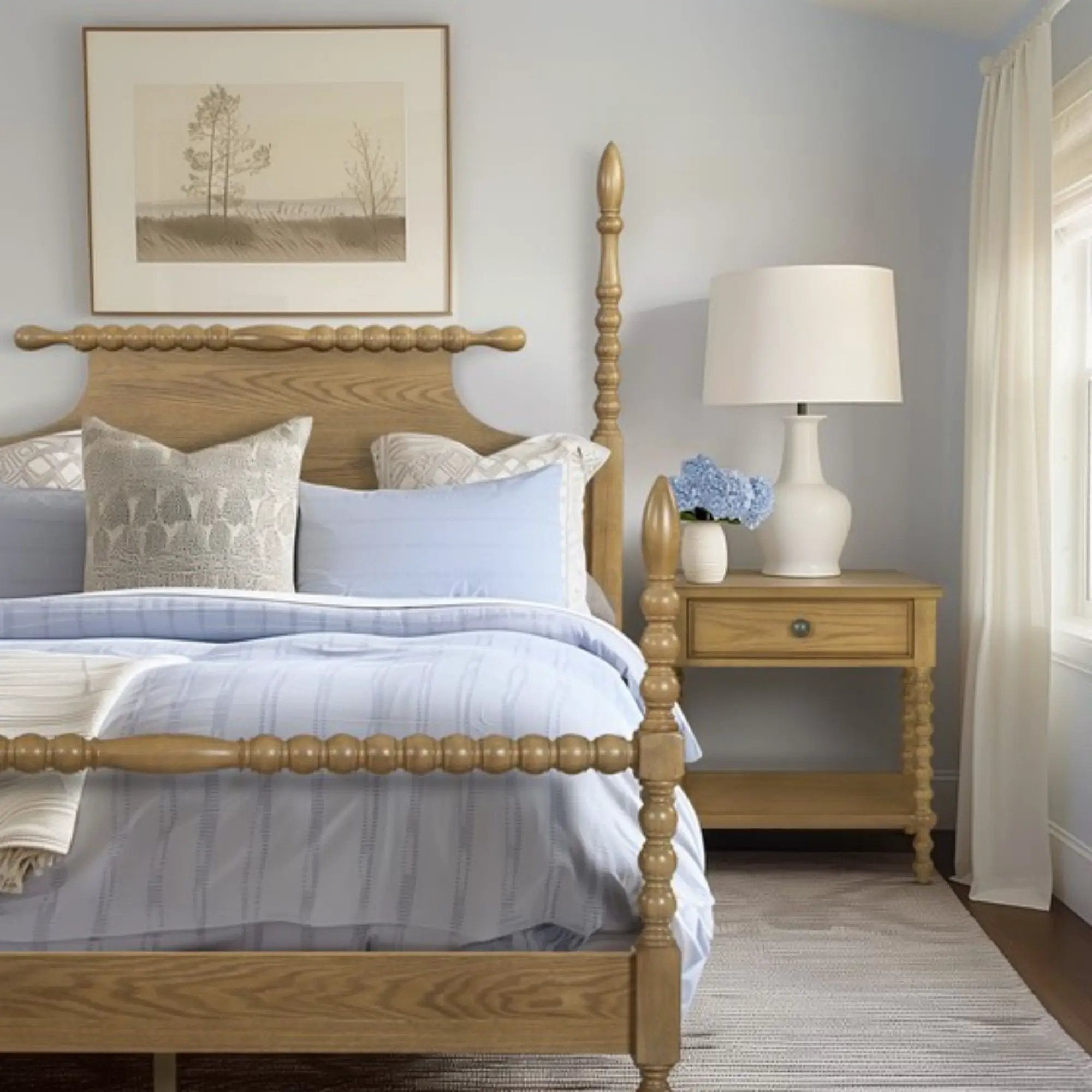 Traditional Durable Nightstand Table With Drawer And Shelf by Unique Piece Furniture