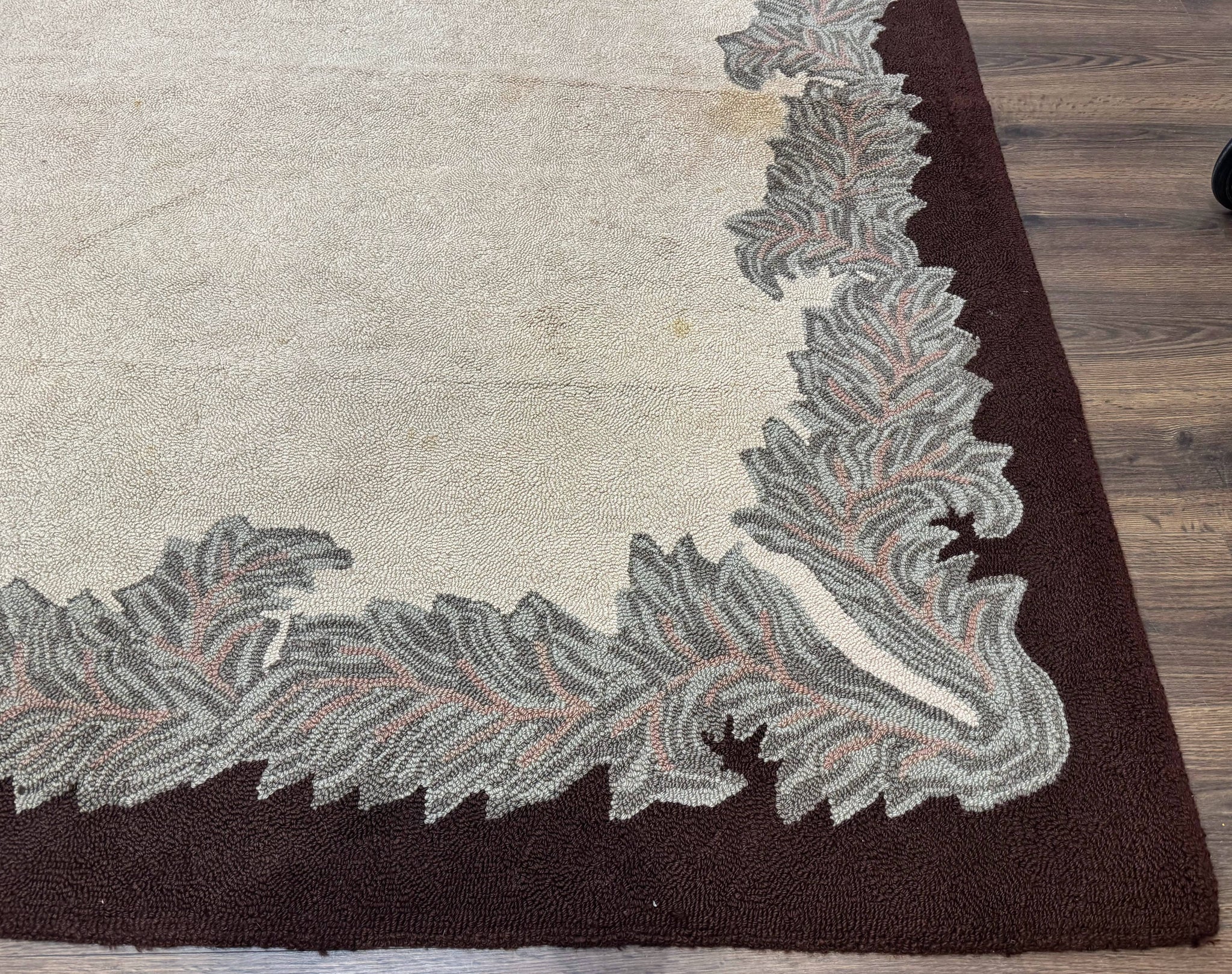 Palace Size American Hooked Rug 11x20 Aubusson Style Ivory by Jewel Rugs