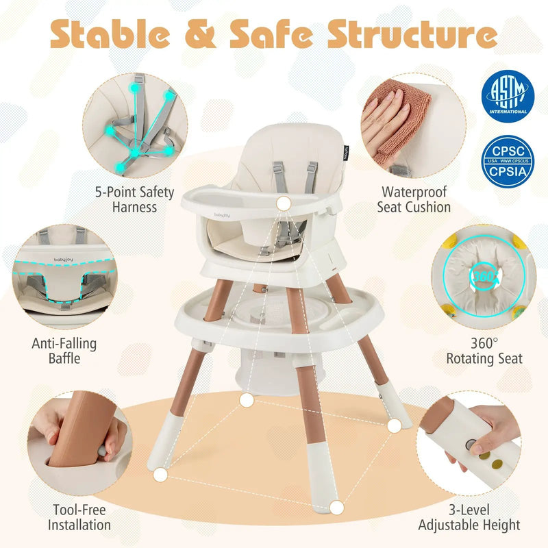 16-in-1 Baby High Chair with Activity Center and Booster Seat for Babies and Toddlers by DirectDeals