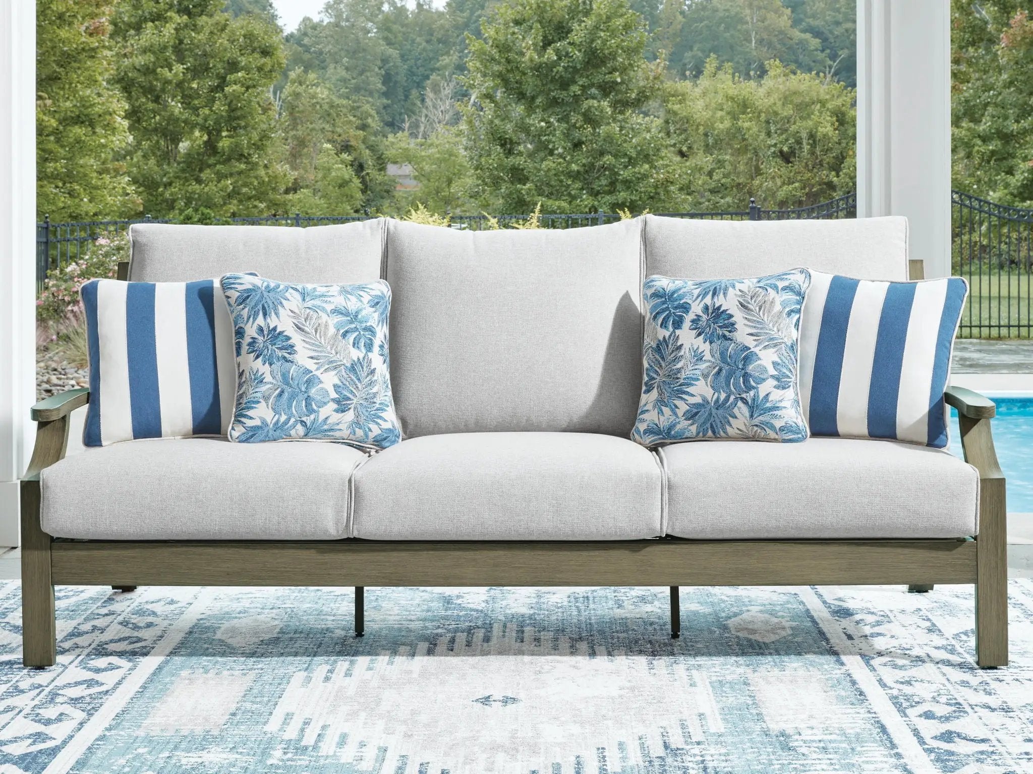 Rainier Ranch - Sofa With Cushion - Brown / Beige by Unique Piece Furniture