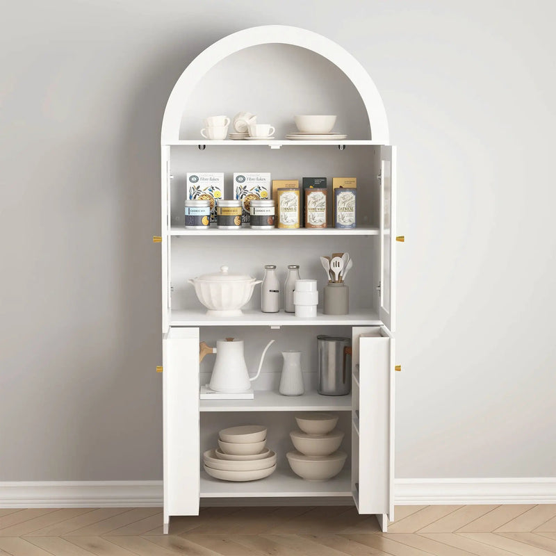 Modern Tech Inspired Dome Cabinet With LED Lighting by HouseOfZazla