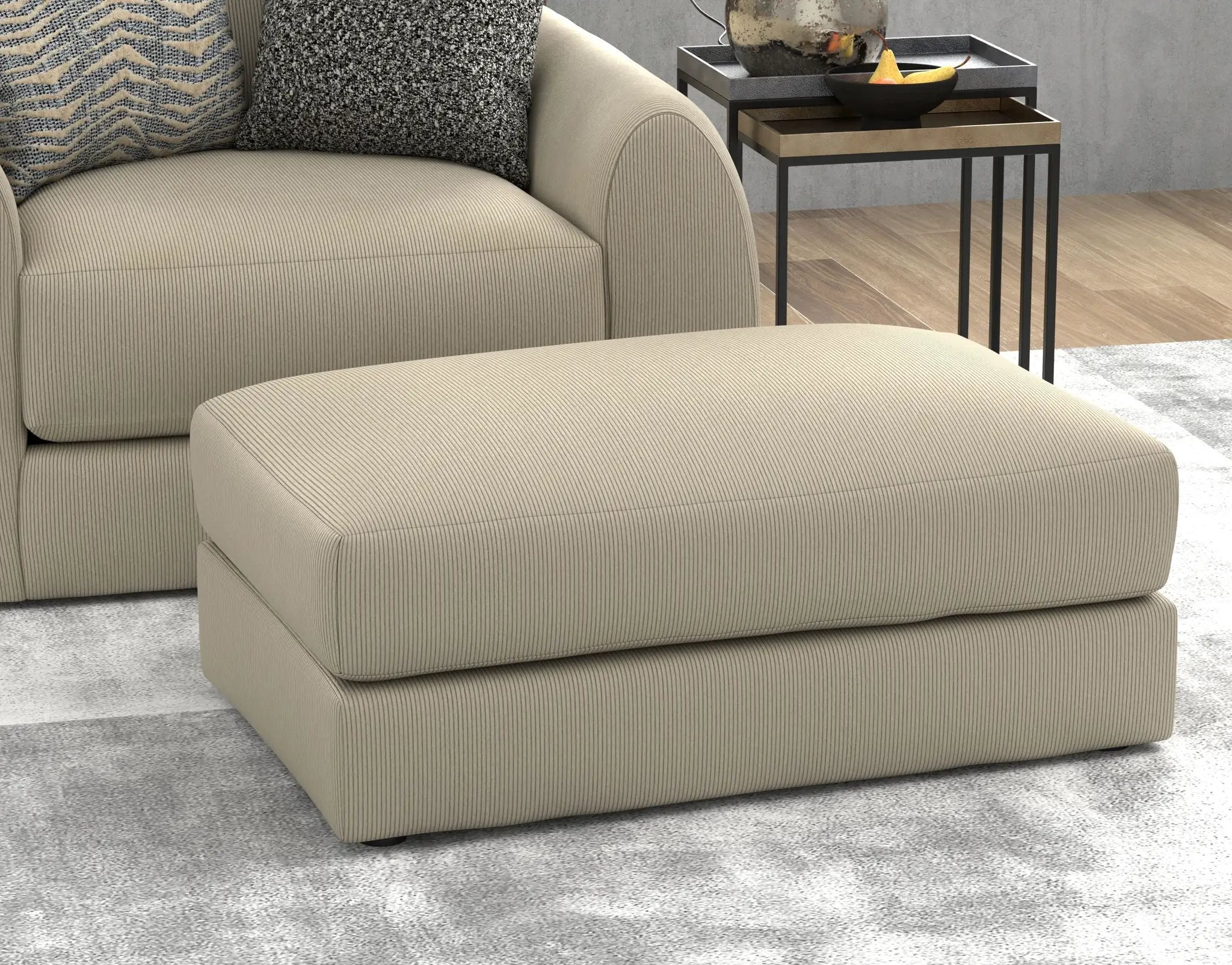 Ezra - Ottoman - Twine by Unique Piece Furniture