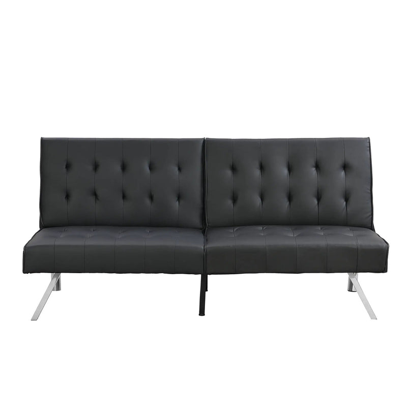 Contemporary Wood Frame Sofa Bed With Stainless Legs - Black by Unique Piece Furniture