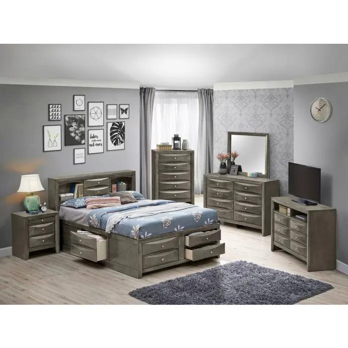Modern Design Storage Bed With Bookcase Headboard by Unique Piece Furniture