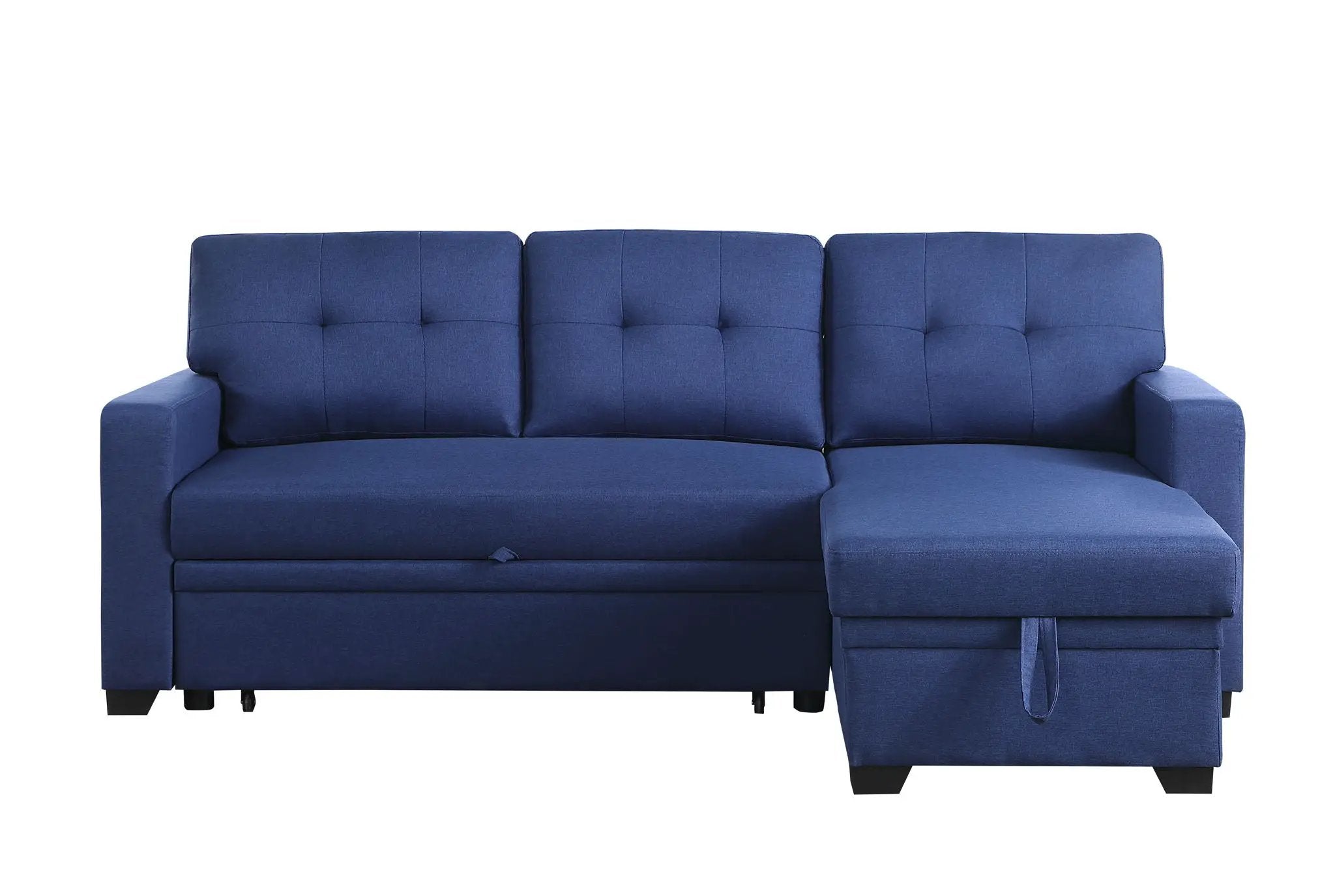 Upholstered Pull Out Sectional Sofa With Chaise by HouseOfZazla