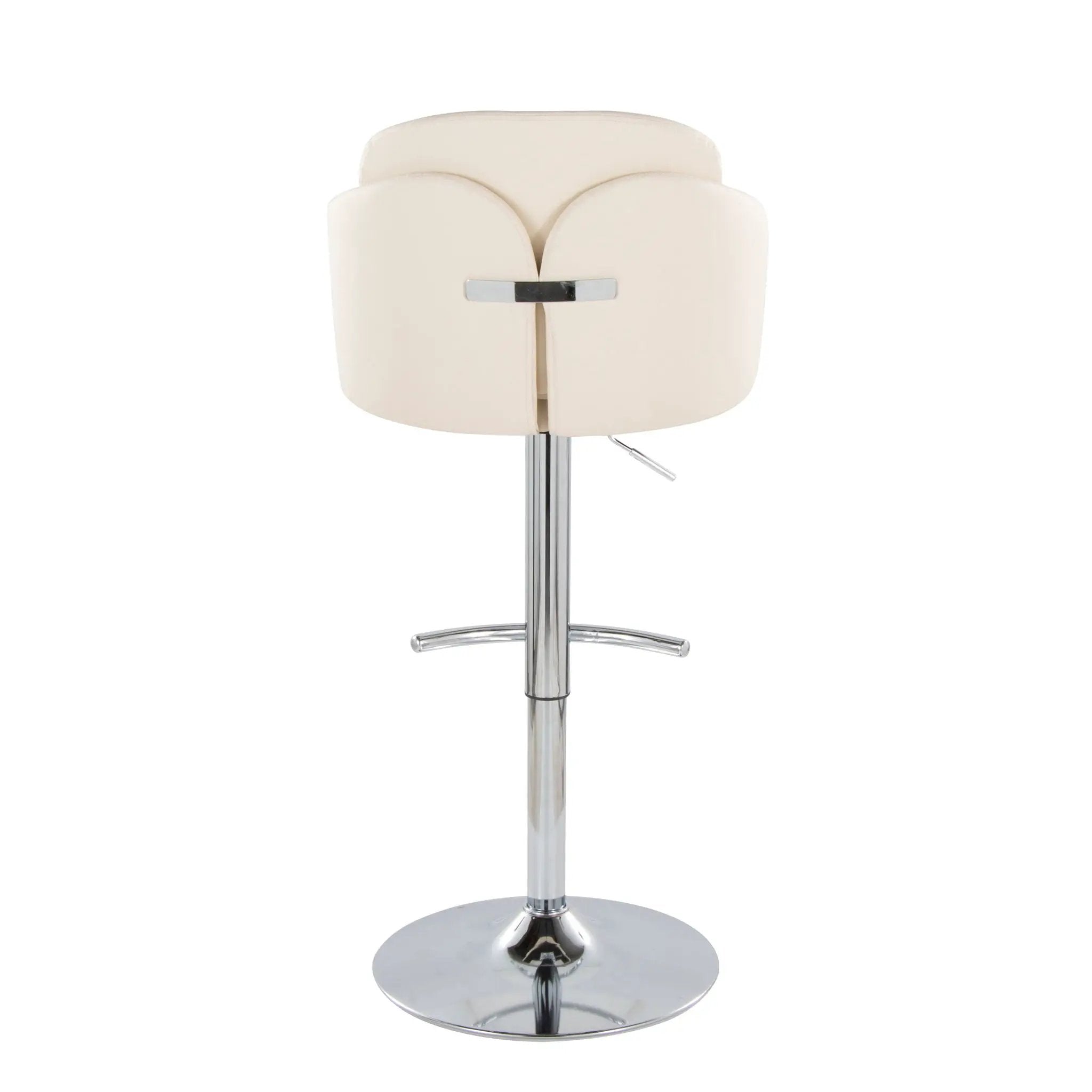 Dahlia - Contemporary Adjustable Barstool With Swivel With Rounded T Footrest (Set of 2) by Unique Piece Furniture
