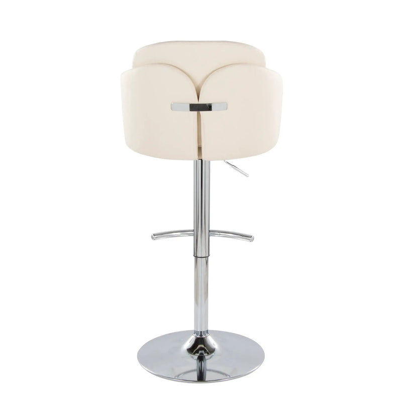 Dahlia - Contemporary Adjustable Barstool With Swivel With Rounded T Footrest (Set of 2) by Unique Piece Furniture