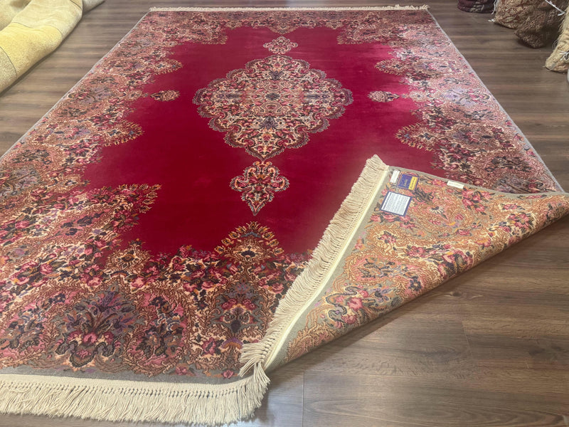 Karastan Rug 8.8 x12 Red Kirman #762, Original 700 Series, Vintage Karastan Carpet, Discontinued Karastan Rug, Karastan Wool Area Rug by Jewel Rugs