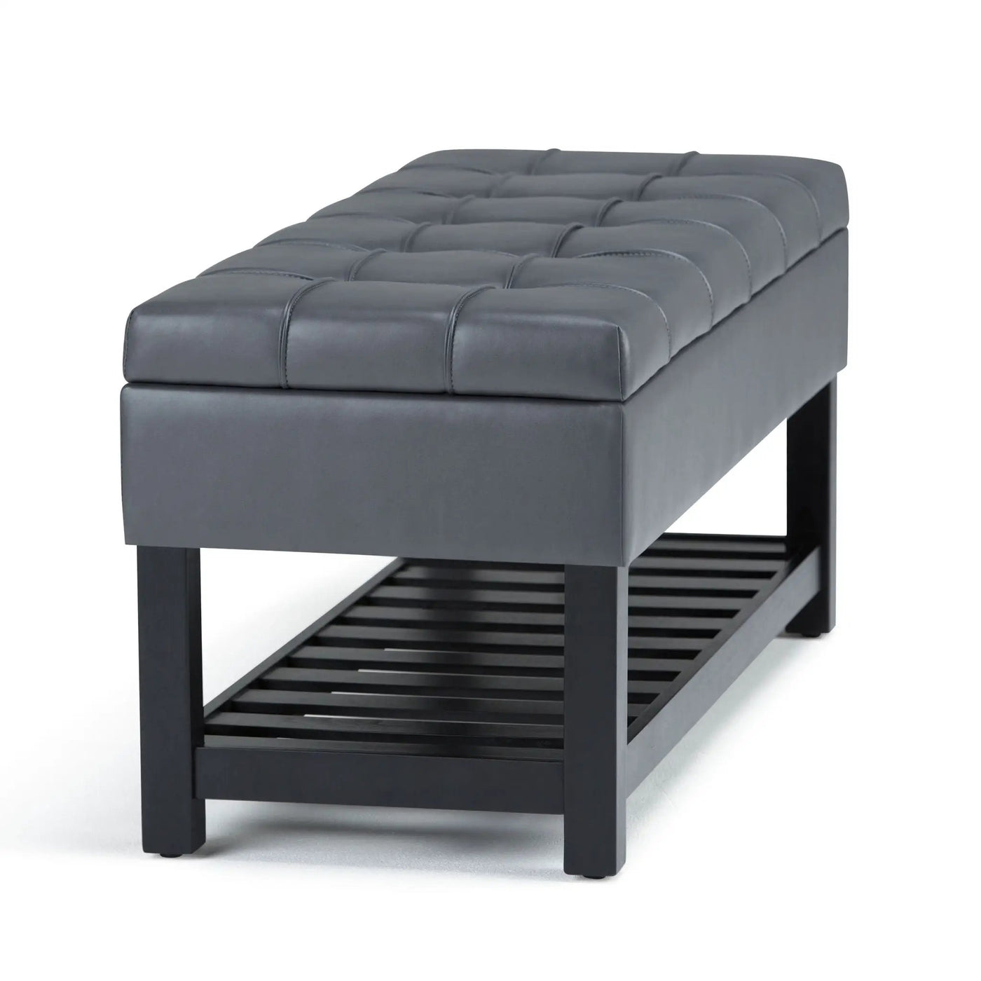 Saxon - Upholstered Transitional Storage Ottoman Bench by HouseOfZazla