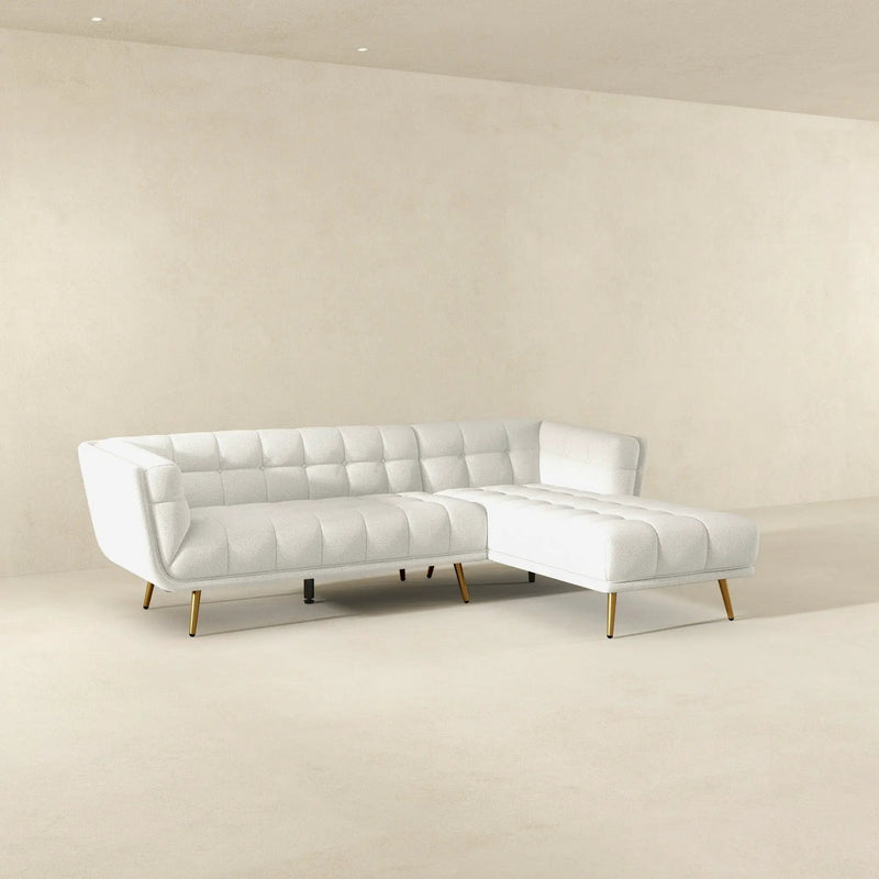 Addison - L Shape Sectional Sofa Tufted by Unique Piece Furniture