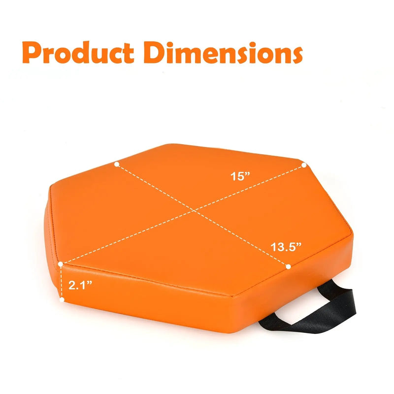 6 Pieces Multifunctional Hexagon Toddler Floor Cushions Classroom Seating with Handles by DirectDeals
