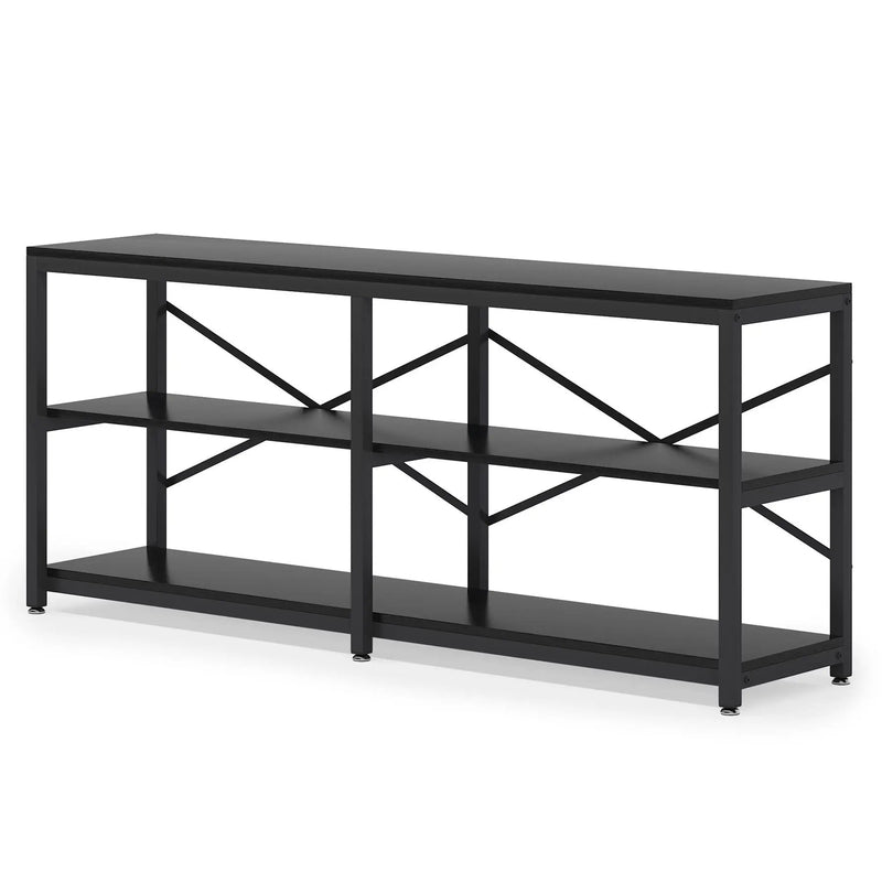 Console Table With X Back Design, Extra Long Storage by HouseOfZazla