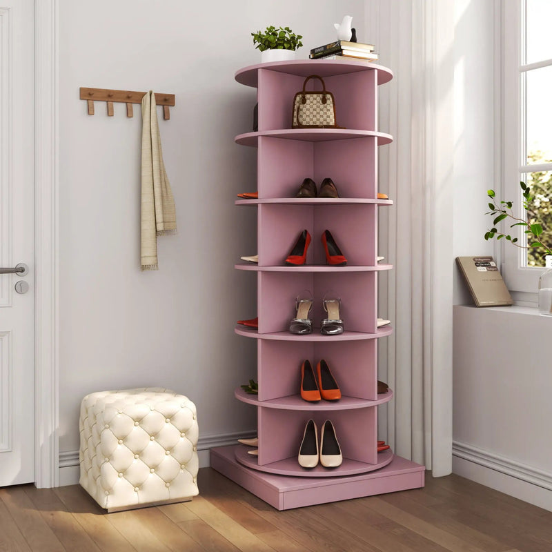360 Rotating Shoe Cabinet 6 Layers by Unique Piece Furniture
