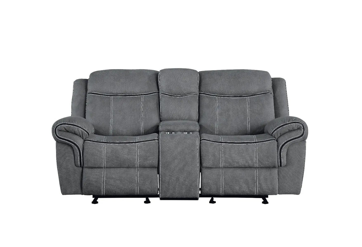 Zubaida - Loveseat w/USB Dock & Console (Glider & Motion) by Unique Piece Furniture