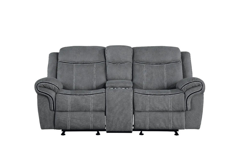 Zubaida - Loveseat w/USB Dock & Console (Glider & Motion) by Unique Piece Furniture