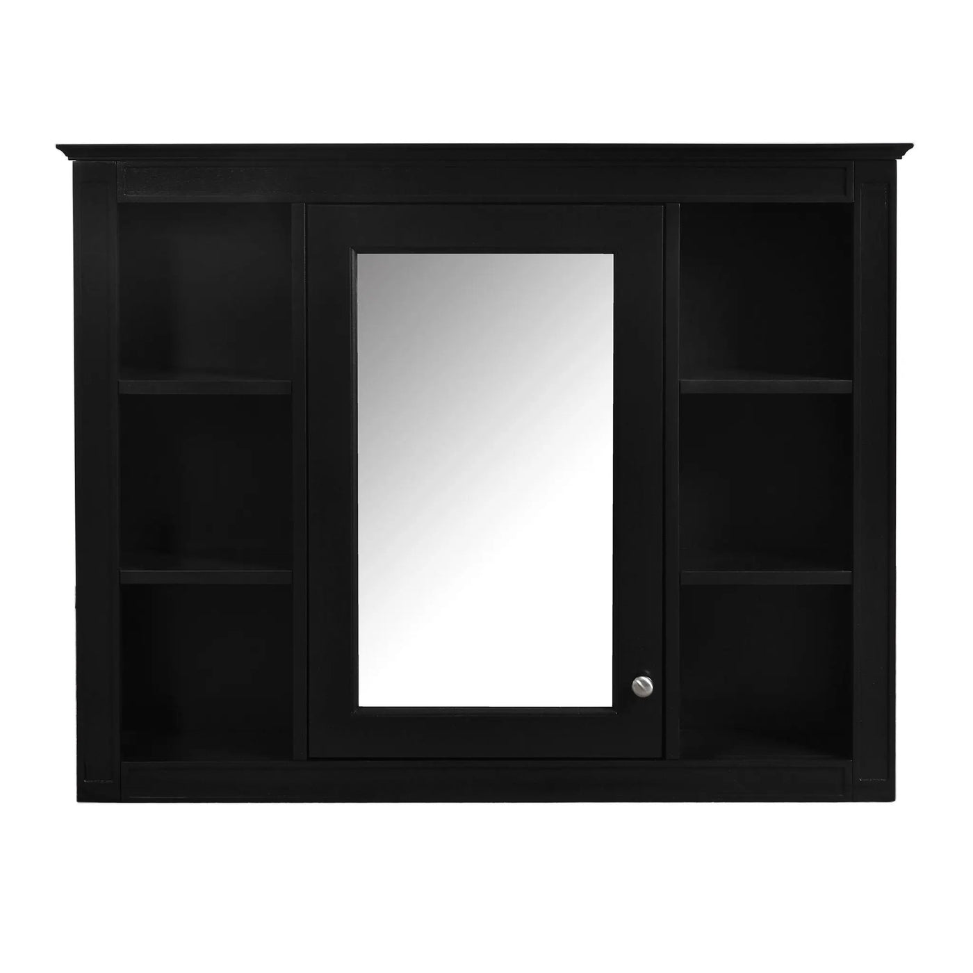 Wall Mounted Medicine Cabinet With Mirror, Storage Cabinet Featuring 6 Open Shelves And Adjustable Interior by Unique Piece Furniture