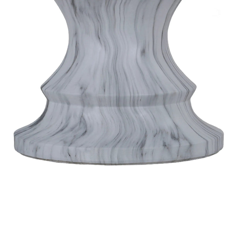 Geometric Round Outdoor End Table - Marble by Unique Piece Furniture