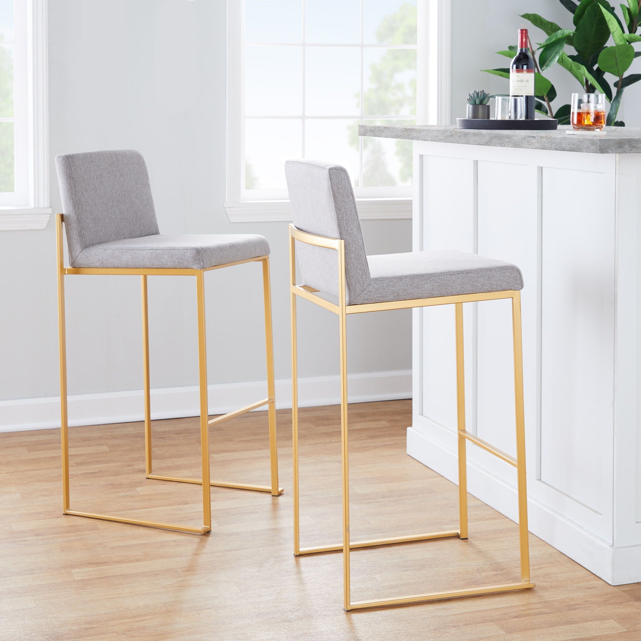Fuji - Contemporary Design High Back Barstool by Unique Piece Furniture
