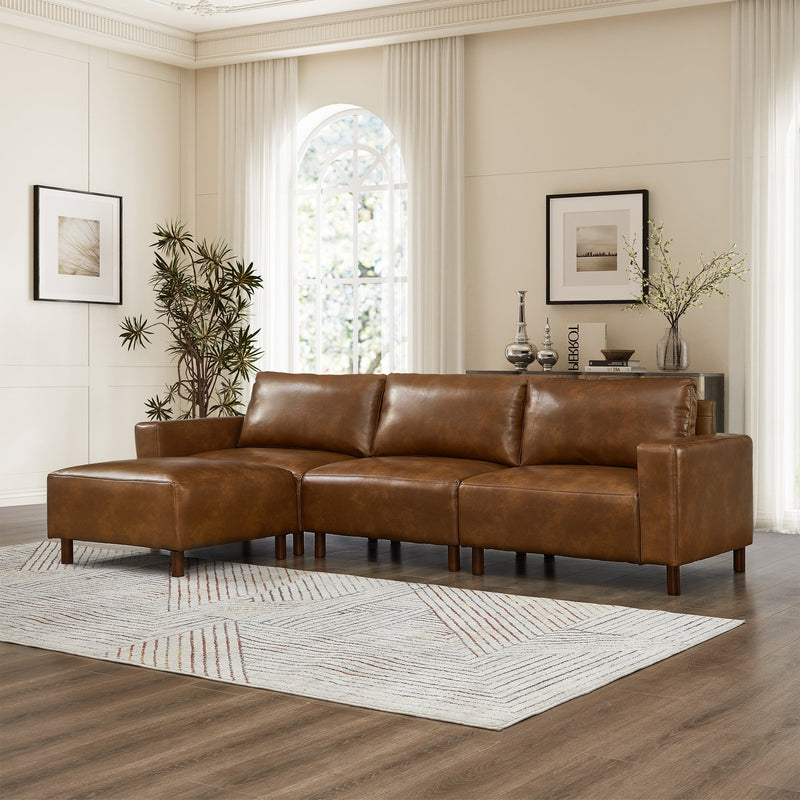 Modern Luxury Sectional Sofa with Convertible Ottoman by HouseOfZazla