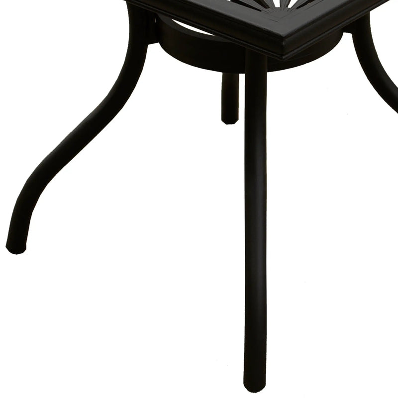 Ornate Outdoor Aluminum Black 37-in Square Patio Dining Table by Sharicks