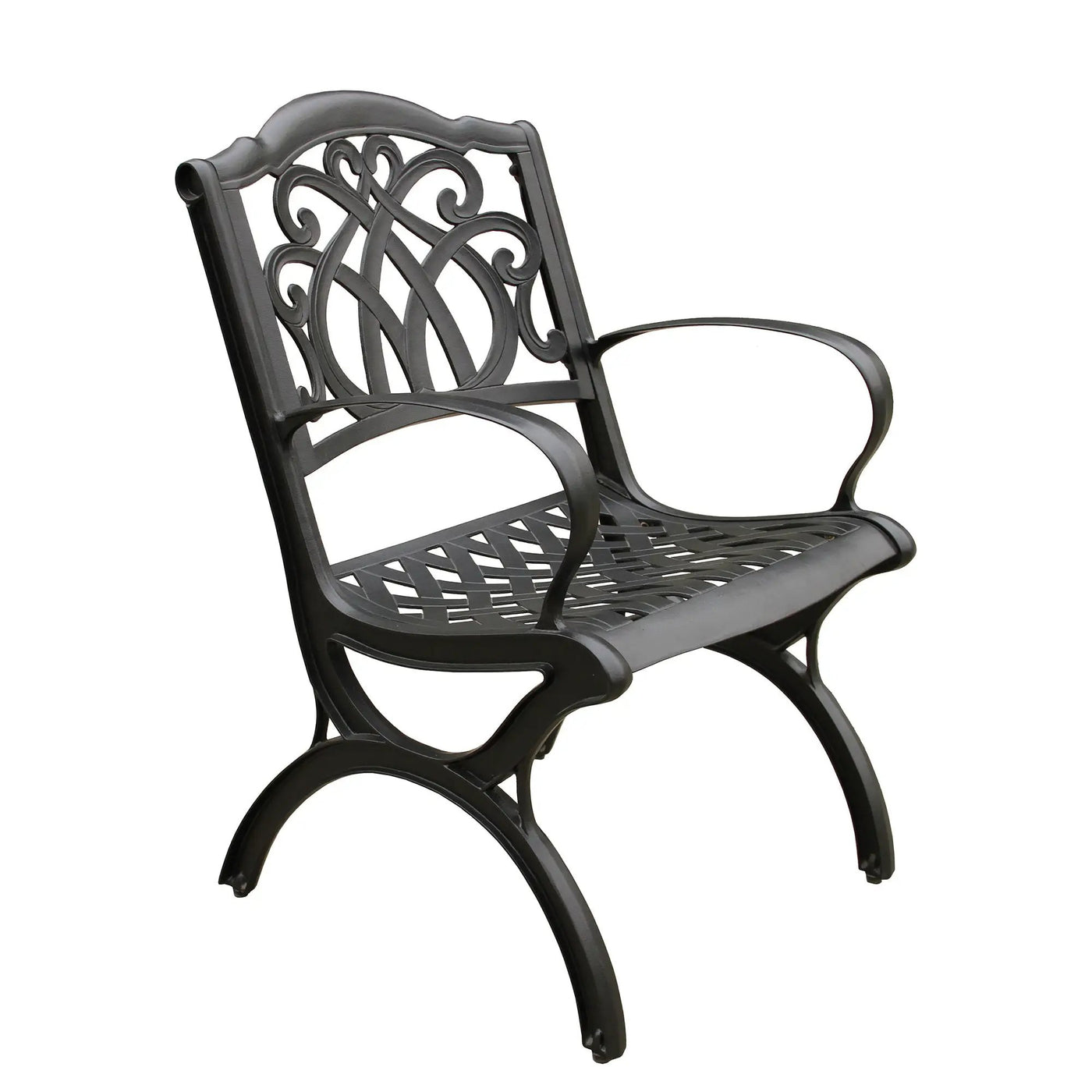 Outdoor Aluminum 7pc Round Patio Dining Set, Lazy Susan, Six Chairs by Sharicks