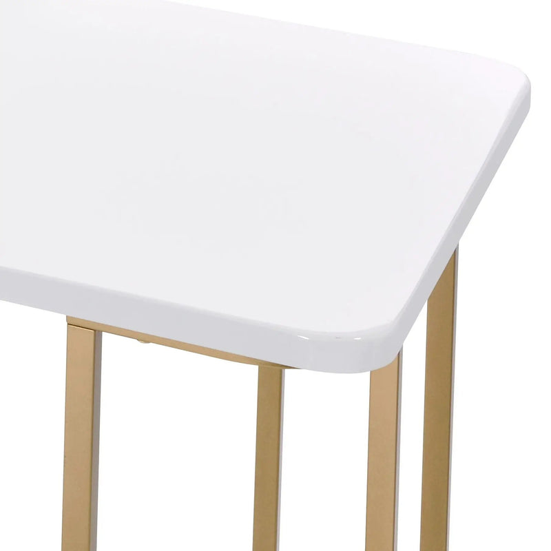 Estie - Writing Desk - White / Gold by Unique Piece Furniture